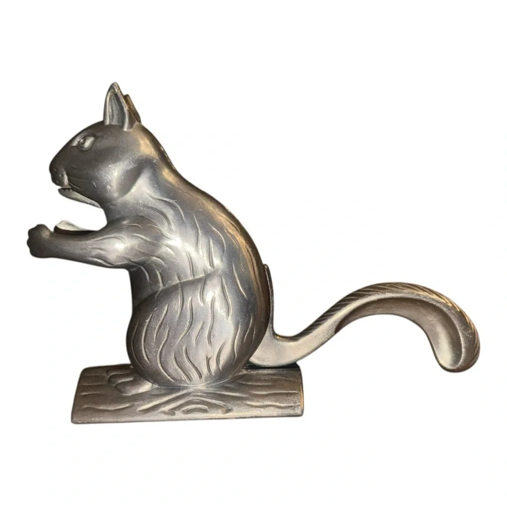 Vintage Aluminum Metal‎ Squirrel Nut Cracker